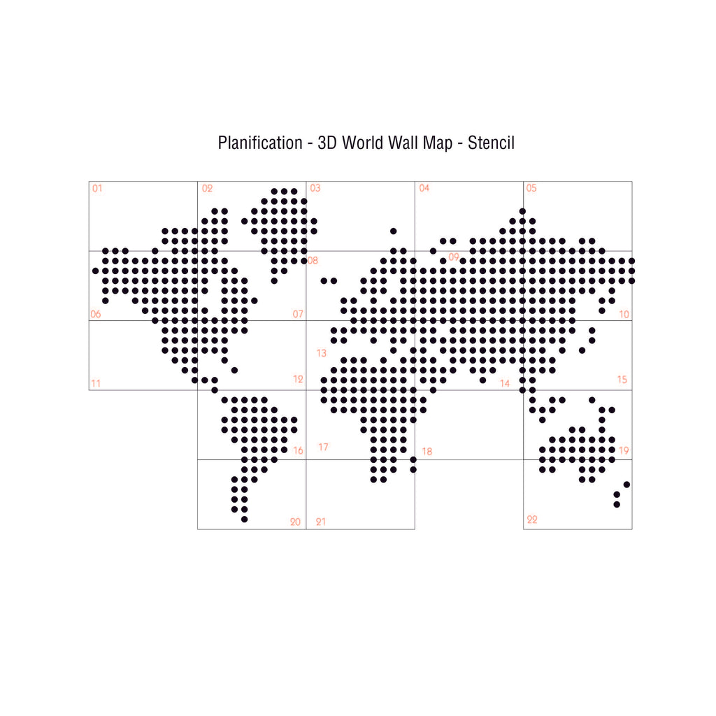 World Map 3D Dots Wall Decor-3