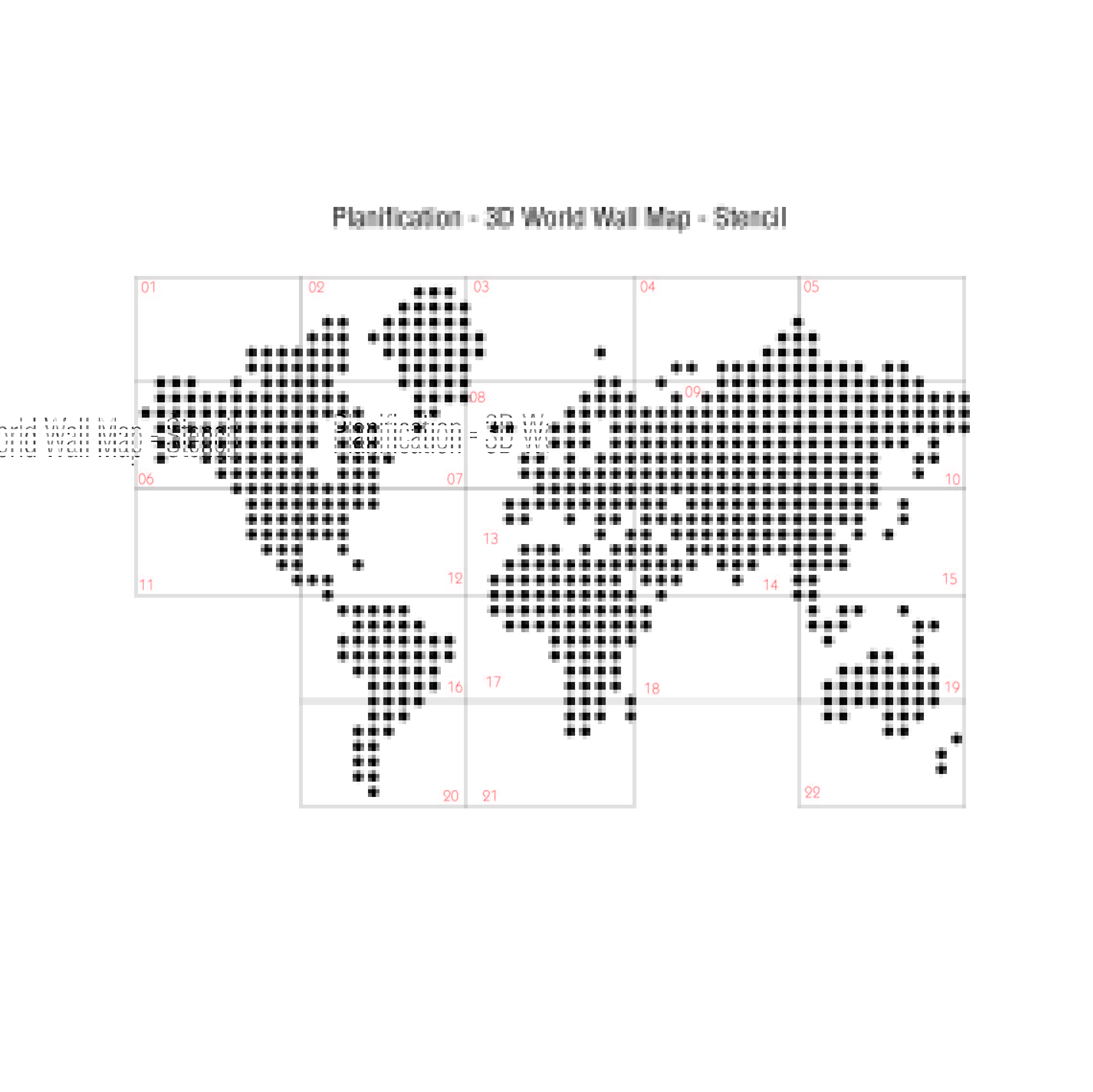 World Map 3D Dots Wall Decor-3