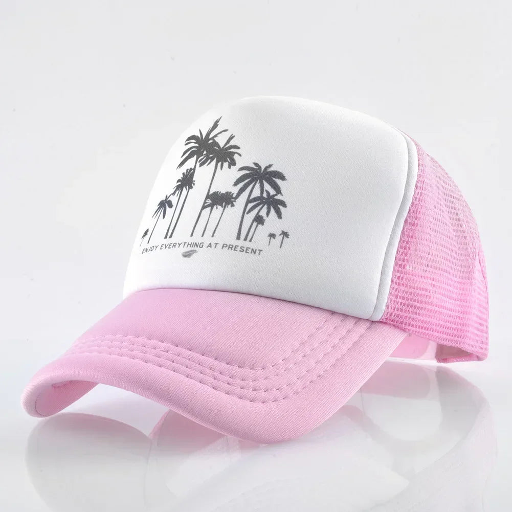 Embossed Triangle Mesh Baseball Caps Women Breathable Mesh Snapback Hats Red Black Casual Sport Hats Cap Unisex Men Fishing