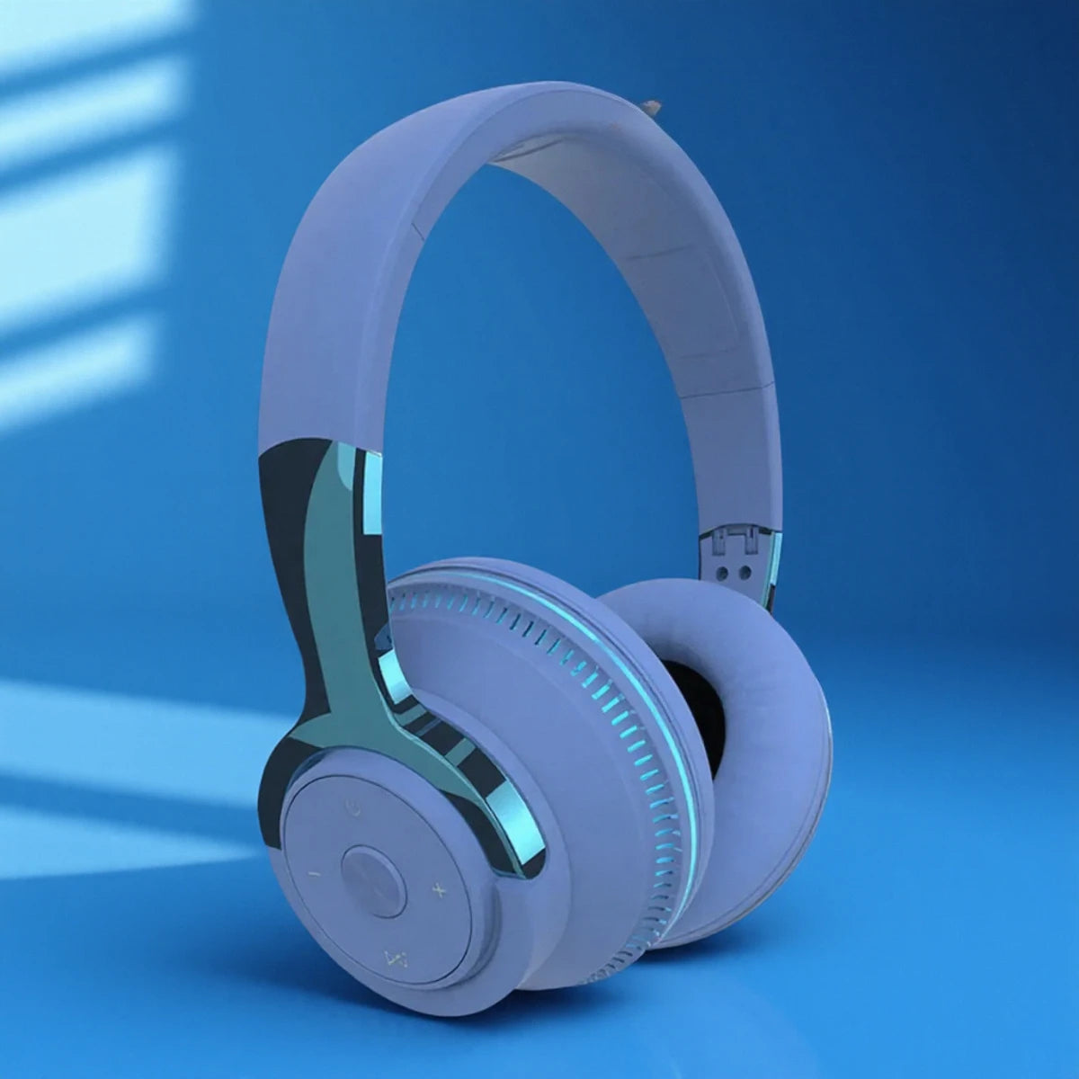 Bluetooth 5.1 Wireless Headset Stereo Earbuds with Microphone Foldable for Tablet Mobile Phone