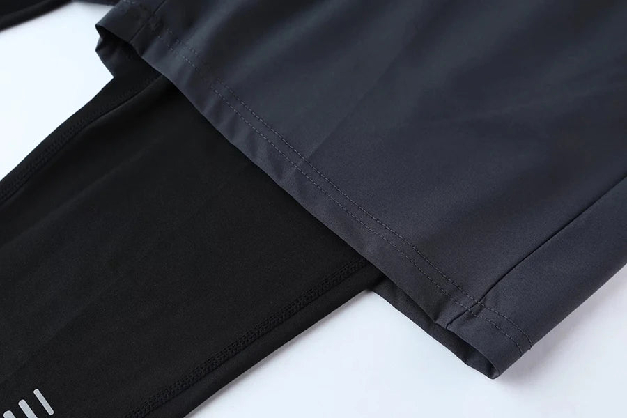 Men Tight Sport 2 In 1 Cropped Pants 2024 Summer Elastic Quick-dry Compression Workout Training Exercise Running Sports Shorts
