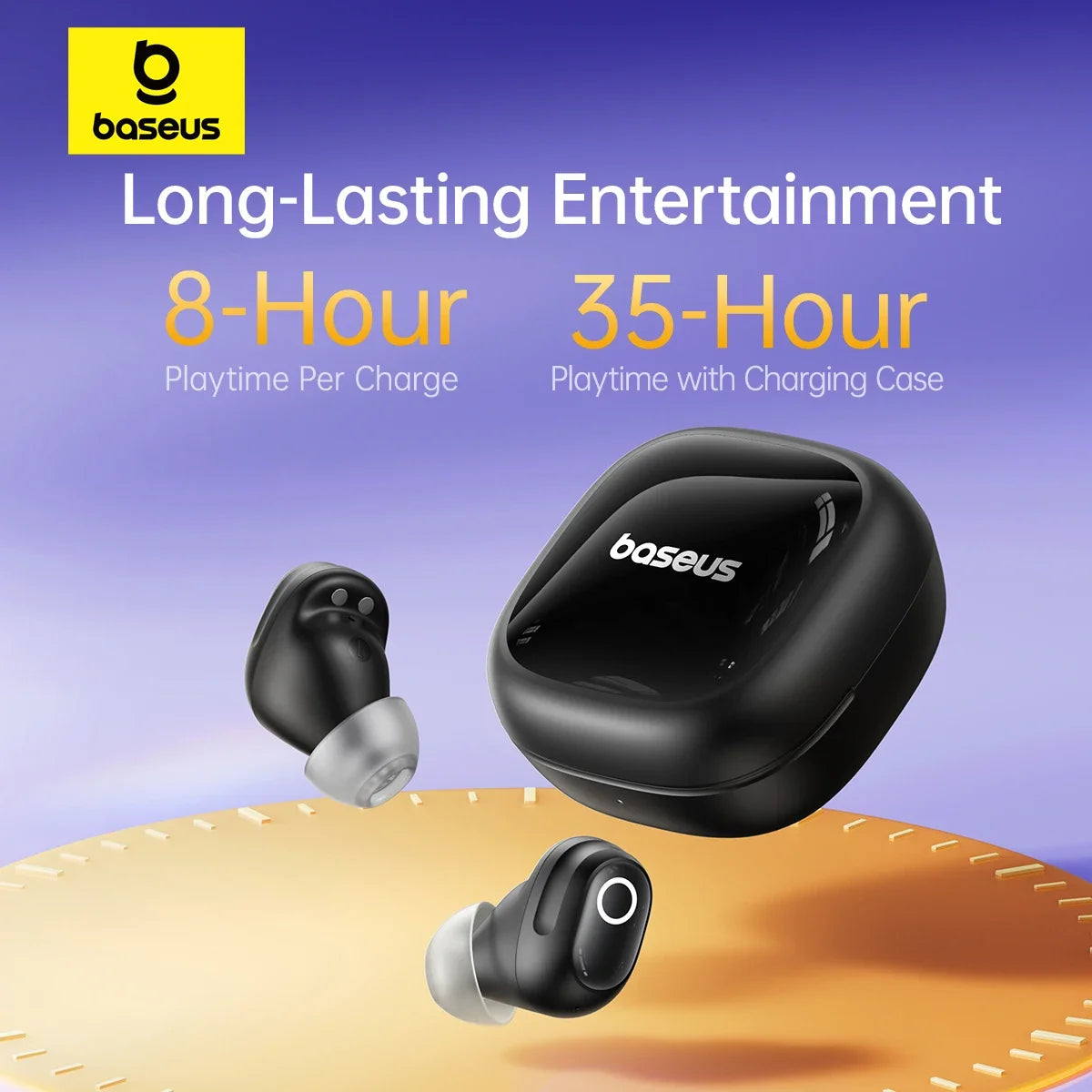 Baseus Bass BD1 Wireless Earphones Bluetooth 5.4 Mini Bean Earbuds 38H Playtime IP55 Waterproof Sports Headphones