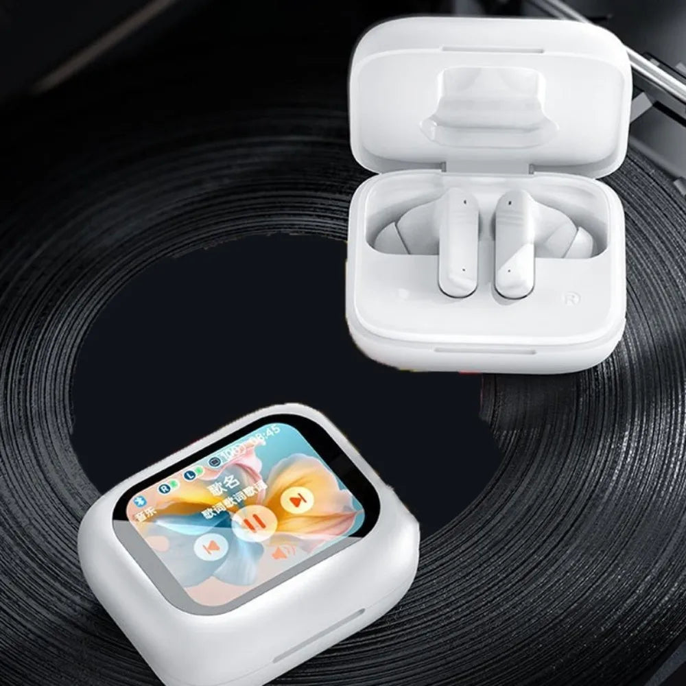 Bluetooth 5.4 Full Touch Screen Headphones Smart LCD in Ear ANC Bluetooth Earphones HD Call Long Battery HiFi Stereo Earphones