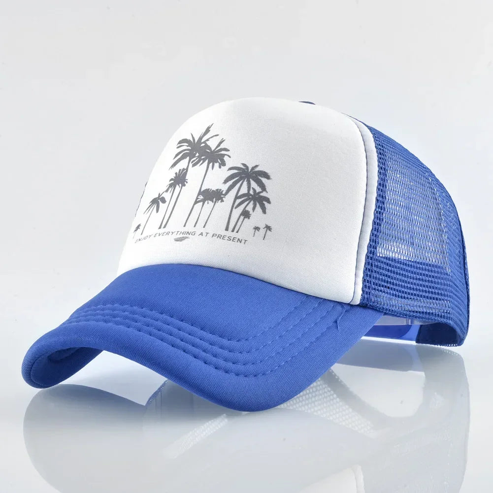 Embossed Triangle Mesh Baseball Caps Women Breathable Mesh Snapback Hats Red Black Casual Sport Hats Cap Unisex Men Fishing