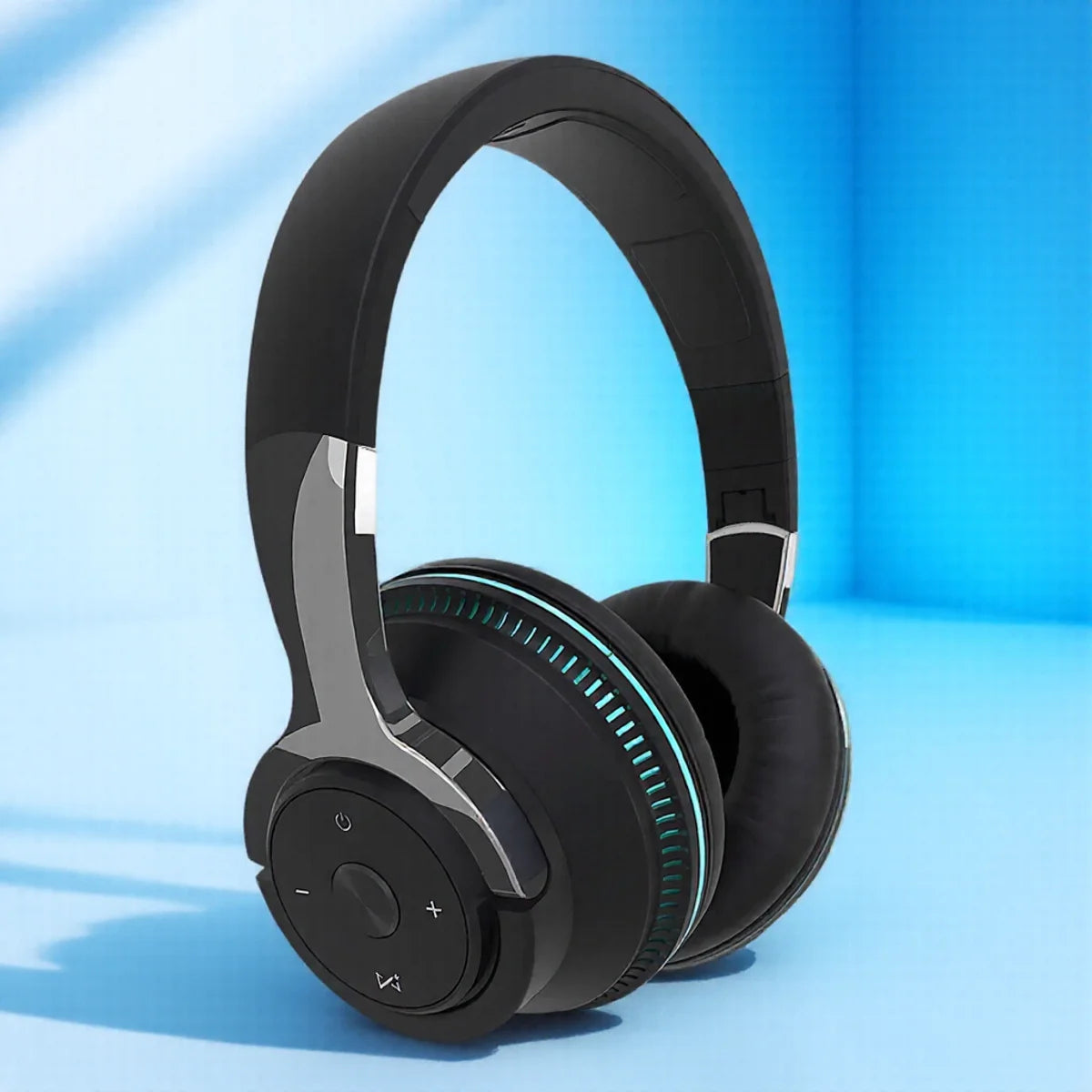 Bluetooth 5.1 Wireless Headset Stereo Earbuds with Microphone Foldable for Tablet Mobile Phone