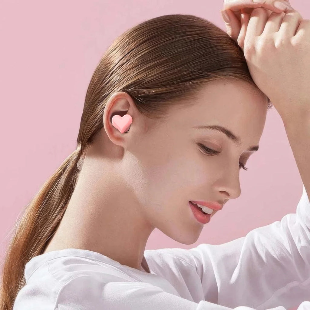 Wireless bluetooth headset Cute fashion sports headphones Pretty love music earbuds Girls' favourite gift For Android/iPhone