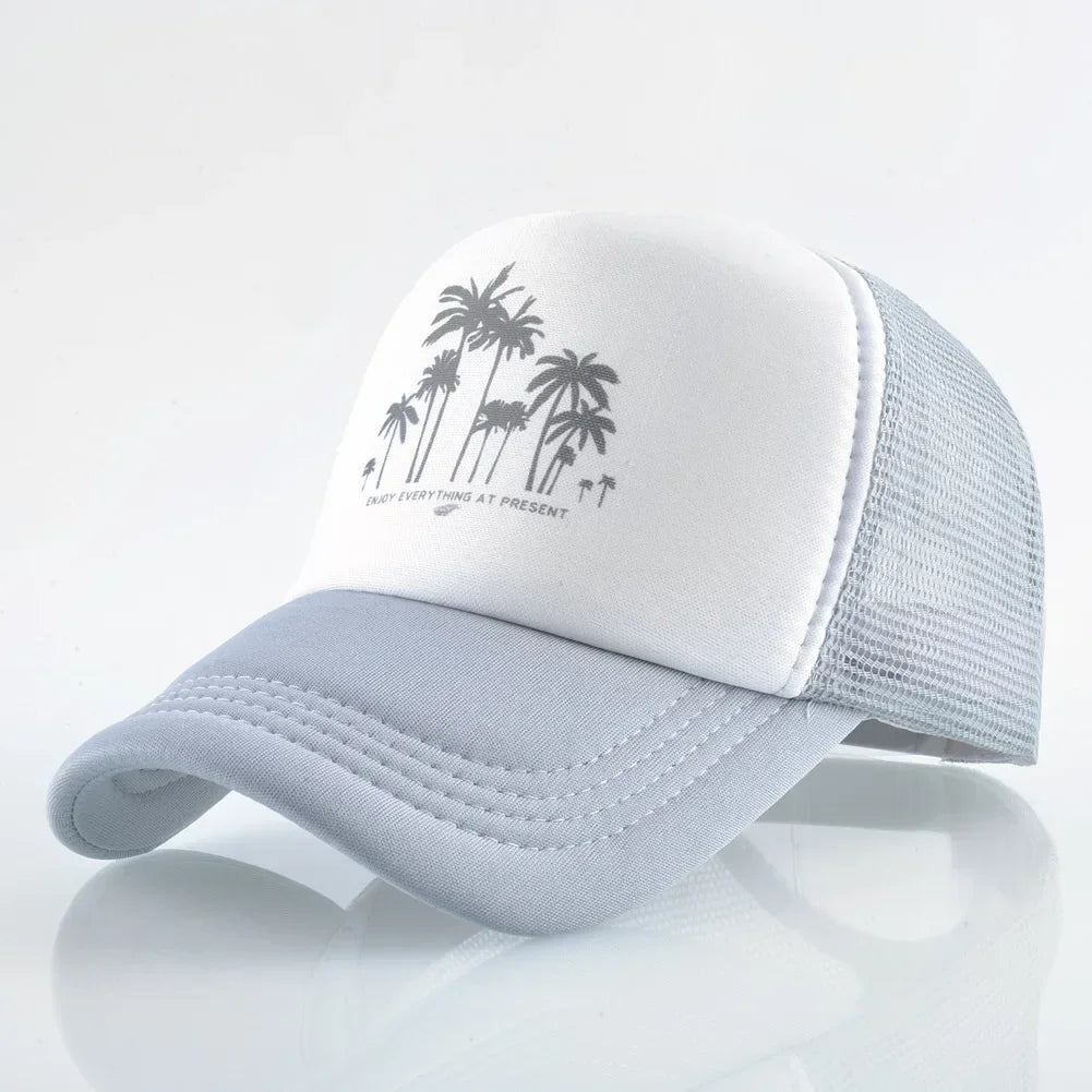 Embossed Triangle Mesh Baseball Caps Women Breathable Mesh Snapback Hats Red Black Casual Sport Hats Cap Unisex Men Fishing