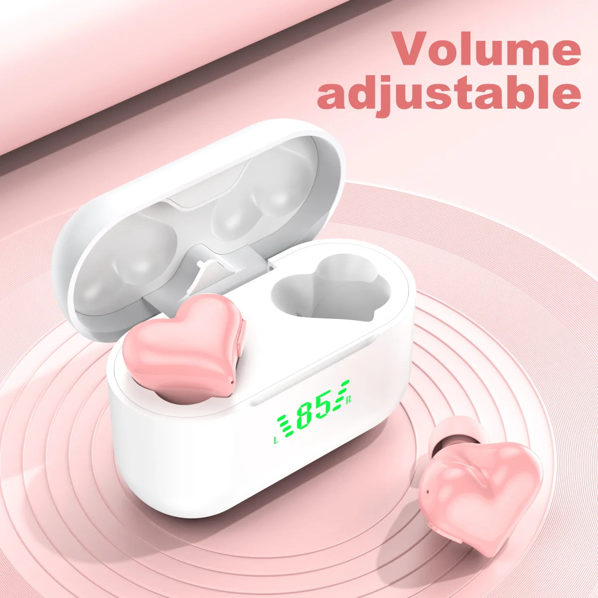 Wireless bluetooth headset Cute fashion sports headphones Pretty love music earbuds Girls' favourite gift For Android/iPhone