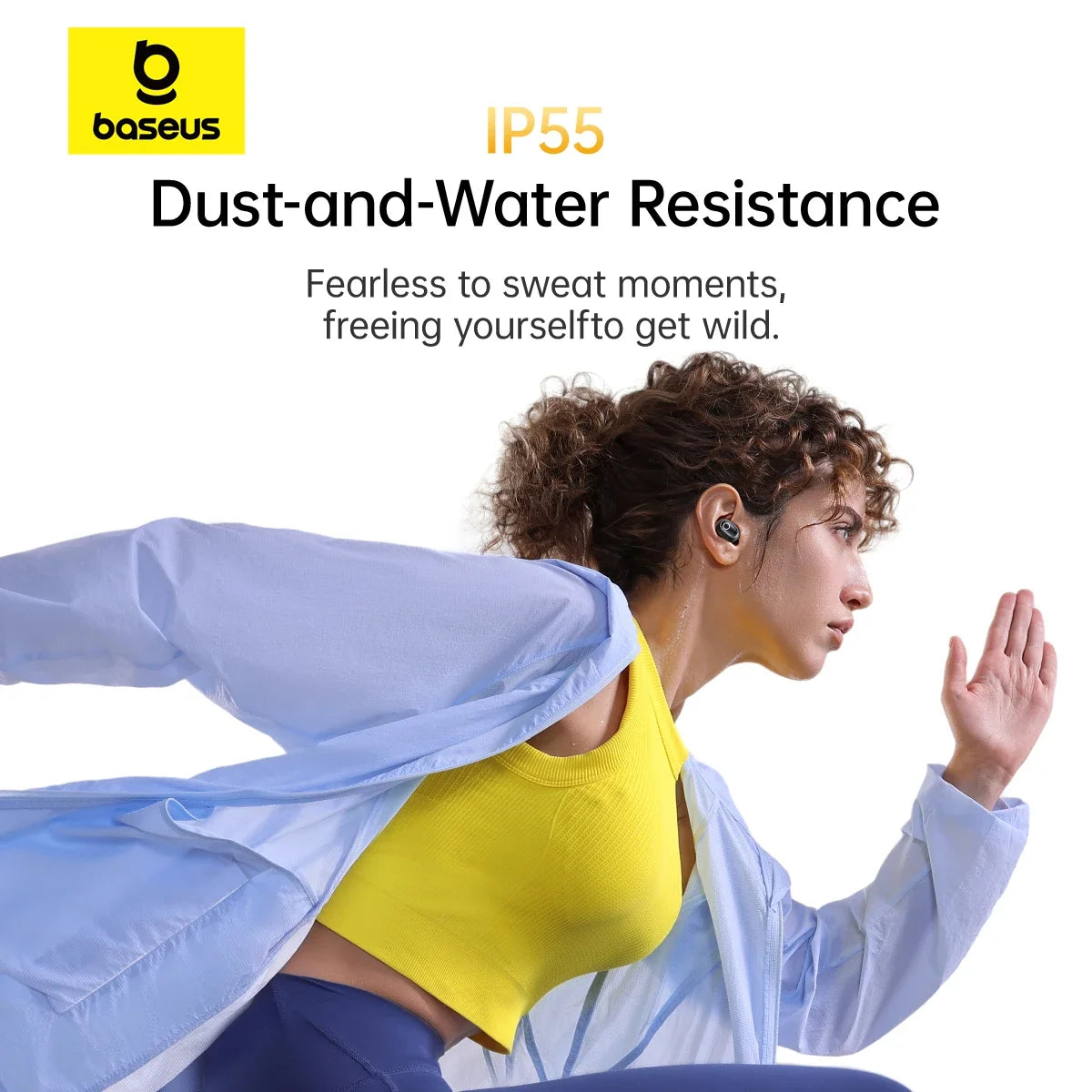 Baseus Bass BD1 Wireless Earphones Bluetooth 5.4 Mini Bean Earbuds 38H Playtime IP55 Waterproof Sports Headphones