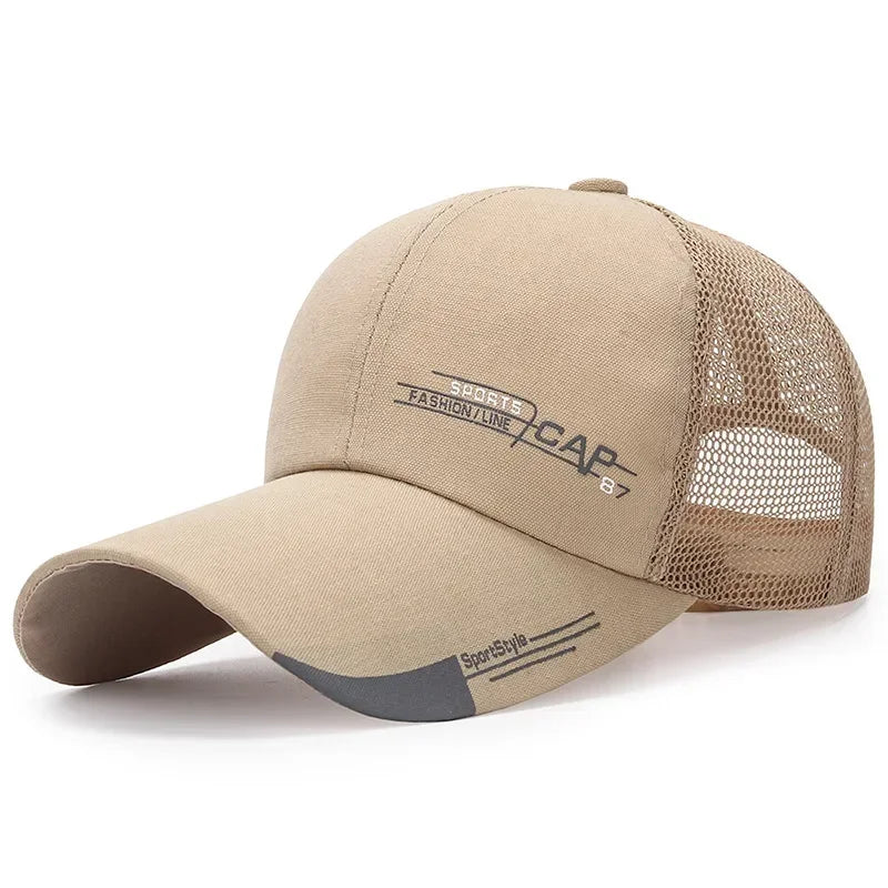 Embossed Triangle Mesh Baseball Caps Women Breathable Mesh Snapback Hats Red Black Casual Sport Hats Cap Unisex Men Fishing