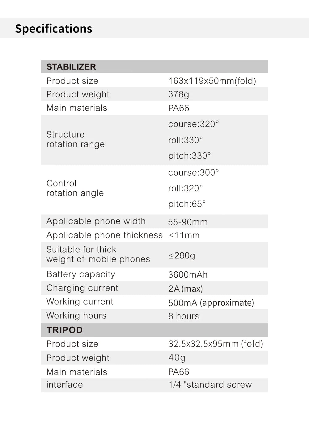 Handheld Gimbal Stabilizer Selfie Tripod with Fill Light for Smartphone 3-Axis Anti Shake Gimbal Foldable for Xiaomi iPhone