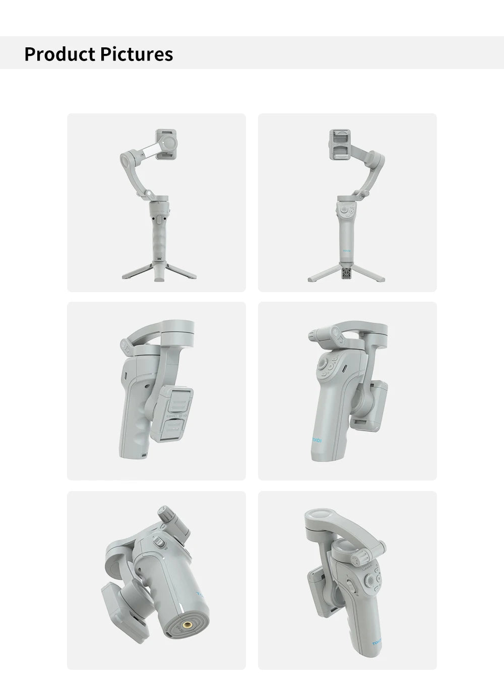 Handheld Gimbal Stabilizer Selfie Tripod with Fill Light for Smartphone 3-Axis Anti Shake Gimbal Foldable for Xiaomi iPhone