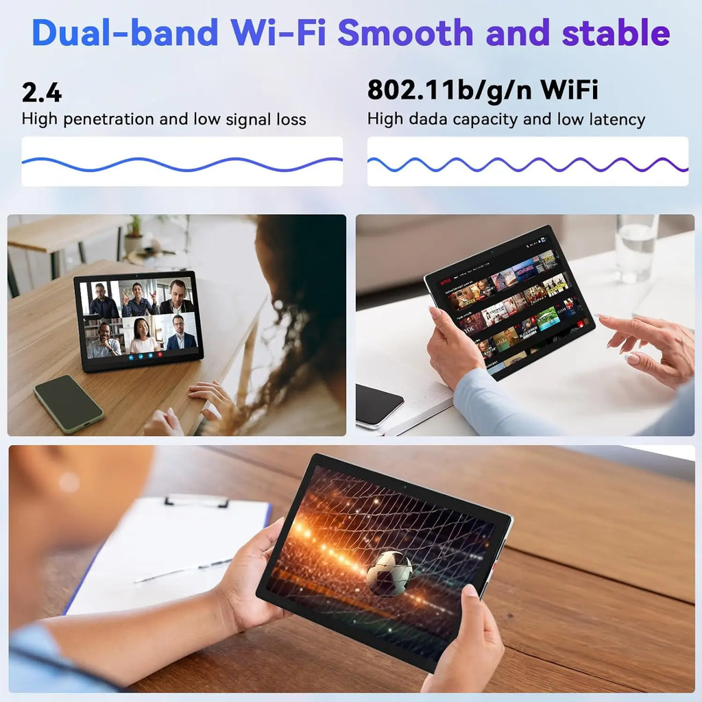 URAO MB1001 Android 13 Tablet 10 Inch 6GB RAM + 64GB ROM 128GB Expandable 5000mAh IPS Display 5G WiFi Dual Camera Tablet PC Gift
