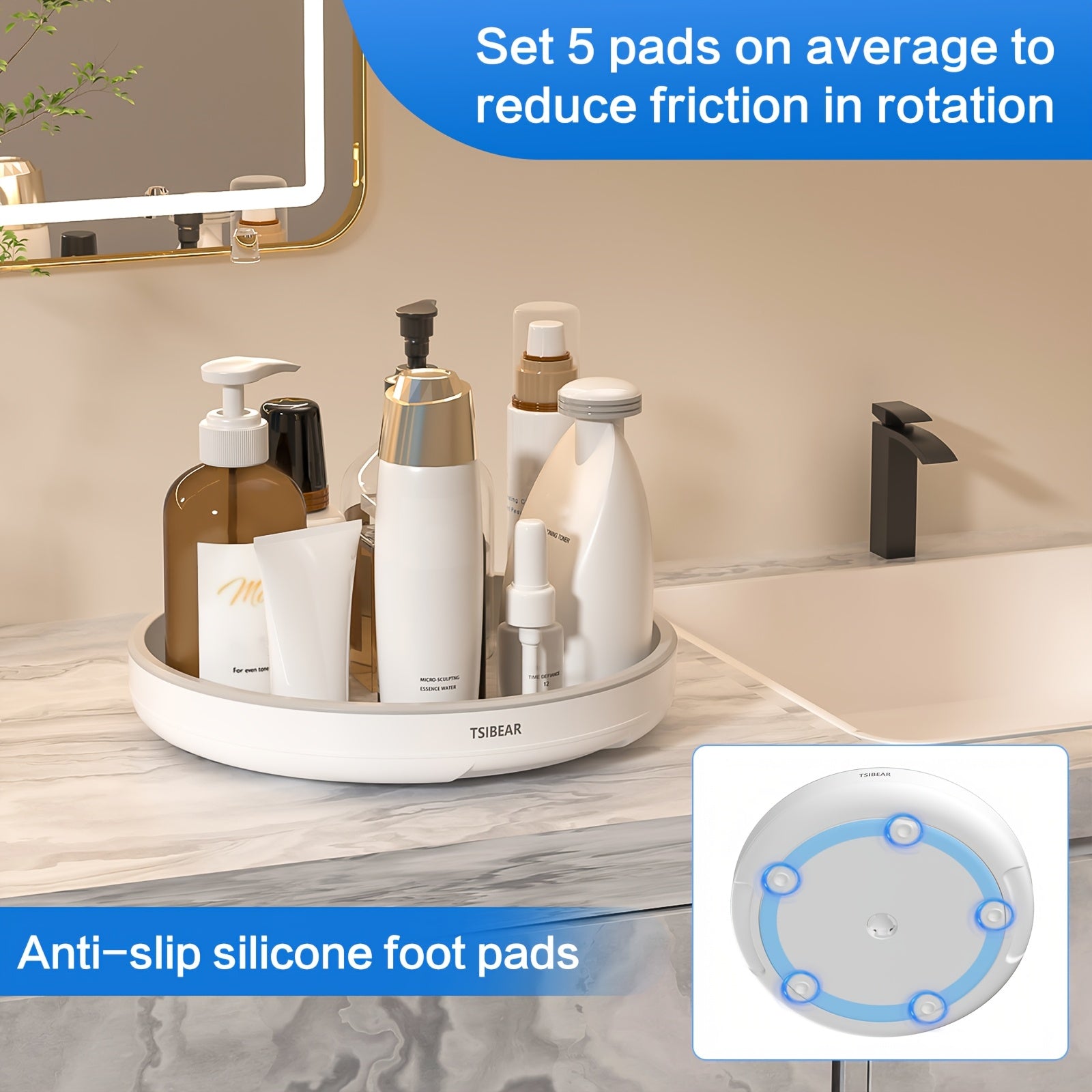 HomeSpin360™ – Bandeja Giratória Antiderrapante