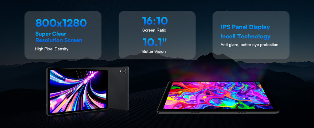 URAO C109L 10 Inch Tablets Android 15 A523 Octa Core Tablet 24GB+128GB 1 TB Expansion WiFi 6 5MP+8MP Camera Keyboard Mouse Set